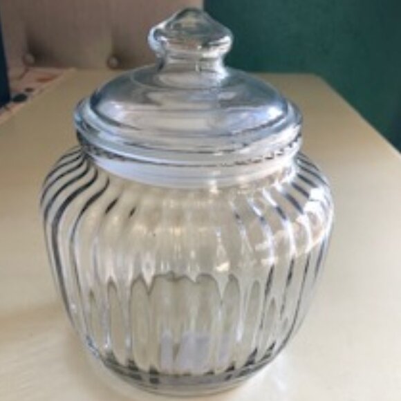 SET OF 4 / WIDE MOUTH GLASS STORAGE JARS WITH AIRTIGHT GLASS LID - Picture 1 of 7